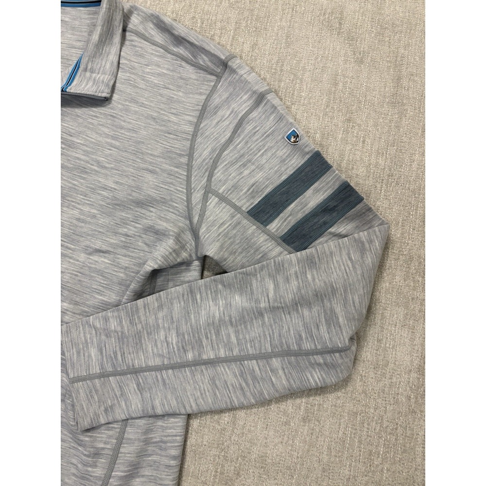 NEW Kuhl Team 1/4 Zip Merino Wool Pullover Sweater Men's XXL 2XL "Ash" Aeroknit - Picture 2 of 12